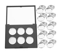 Mikikit 1Juego Estuche de Resaltador Vacío Compacto con Espejo de Ojos y Cosméticos y Bricolaje