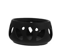 Mikikit 1Pieza Calentador de Cerámico Retro Negro Base Estufa de con Vela Conservación del Calor y Diseño Elegante para Tetera de Porcelana y Caliente