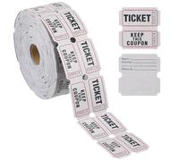 Mikikit 1rollo Boletos de Rifa Grises para Eventos y Sorteos Entradas Prácticas para Fiestas Carnivals Centros Comerciales y Actividades Diversas