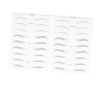 Mikikit 2 hojas Pegatinas de Cejas Impermeables Simulación Pelo para Maquillaje Natural Mujeres Herramienta Práctica sin Cejas Estilo Mixto Resistente Agua
