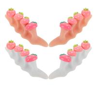 Mikikit 2 Juegos Separadores de Uñas de Silicona para Pedicura Separadores de Dedos para Pulir y Corregir con Martillo para Mujeres y Hombres