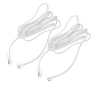Mikikit 2 piezas Adaptador de Teléfono Cable de Extensión de Fácil Instalación Compatible con Fax y Teléfonos Analógicos para Uso Hogar y Oficina