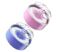 Mikikit 2 Piezas Borlas de Polvo Corporal y Facial para Ñiño con Caja de Almacenamiento y Asa, Material Pp y Felpa, Previene Irritación y Fácil de Guardar para Uso Doméstico