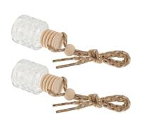 Mikikit 2 piezas Botellas Difusoras de Perfume para Coche Recargables y Vacías Colgantes de Aromas para Vehículos y Hogar Diseño Chic y Elegante