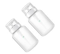 Mikikit 2 piezas Botellas Dosificadoras para Quitaesmalte de Unidades con Bomba Presionable y Cuello Bloqueable Envases Vacíos para Líquidos de Limpieza de Uñas Diseño Duradero y Fácil
