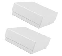 Mikikit 2 Piezas Caja de Papel para Congelador con Tapa, Blanco, 81 | Uso de Laboratorio, para Tubos de Centrífuga y Consumibles, Diseño Multifuncional, Gran Capacidad