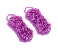 Mikikit 2 piezas Cepillo Capilar de Silicona para Masaje y Limpieza del Cabelludo Suave y Ergonómico para Uso Cabello Seco y Mojado Adecuado para Hombres Mujeres y Cepillo Exfoliante y
