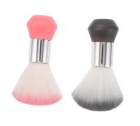 Mikikit 2 Piezas Cepillo de Limpieza Cabello de Peluquería Cepillo para Barrer el Cabello Unidades Roto Peluquerías Plumero Cuello Rostro