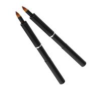 Mikikit 2 piezas Cepillo Labial Retráctil Brocha para Maquillaje de Labios y Corrector Herramienta Portátil para Mujeres Accesorio Profesional Multiusos