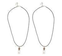 Mikikit 2 Piezas Collar de Vidrio con Semilla de Mostaza Protegido Joyería Cristiana Inspiradora Vial Miniatura Regalo Religioso para Creyentes con Cuerda de PU