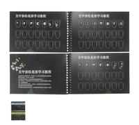 Mikikit 2 Piezas Cuaderno de Práctica para Manicura Encuadernación Espiral, Papel para Dibujo de Uñas, Portátil para Formación de Técnicos y Principiantes en Escuelas y Salones