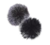 Mikikit 2 piezas Cubre Micrófono Furry Windscreen para Lavalier Protección Antiviento para Micrófonos Mini Clip para Grabaciones Exteriores y Entrevistas