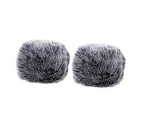 Mikikit 2 piezas de Micrófono Antiviento y Salpicaduras Funda de Peluche Suave Accesorio Práctico para Grabación y Conferencias