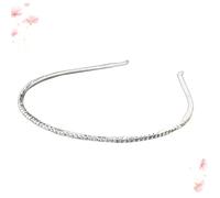 Mikikit 2 piezas Diademas de Aleación con Cristales Brillantes para Mujer Unidades Accesorios Delicados para Bodas y Fiestas Diseño Elegante Color Plateado