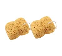 Mikikit 2 Piezas Esponja De Baño Natural Esponja Exfoliante Corporal Para Ducha y Baño Color Marrón Exfoliación Suave y Uso El Hogar