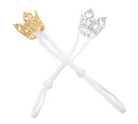 Mikikit 2 Piezas Hamster Crown Headwear Ultralight Adjustable Straps Royal Tiara For Small Animals Rabbits Guinea Pigs Cute Dress Up Accessory