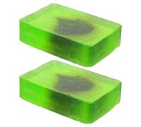 Mikikit 2 Piezas Jabón Artesanal de Ajenjo Aceites Esenciales, Limpia Suavemente y Humecta la Piel, Adecuado para Cuidado Facial y Corporal Natural