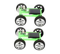 Mikikit 2 Piezas Kit Educativo de Coches Solares DIY para Vehículo Motorizado con Energía Solar Proyecto Stem para Aprendizaje y Desarrollo de Habilidades Color Verde