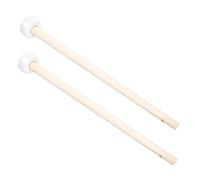 Mikikit 2 piezas Mazas de Percusión para Gong Madera y Caucho Mango Ligero Pulido para Sonido Accesorio Compacto para Conciertos y Fiestas