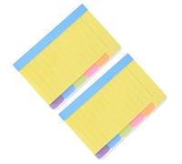 Mikikit 2 piezas Notepads Autoadhesivos Multifuncionales Asortidos Cuadernos para Planificación y Organización para Oficina y Estudio