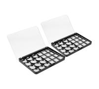 Mikikit 2 Piezas Paleta de Sombras de Ojos Magnéticas Vacía de Bandeja de Sombras de Ojos Paleta de Maquillaje para DIY Organizador Imanes para Maquillaje