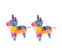 Mikikit 2 piezas Piñata Mexicana Decoración de Burro para Fiestas Temáticas Rellena de Dulces y Juguetes para Cumpleaños y Celebraciones Cinco de Mayo