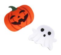 Mikikit 2 Piezas Pinzas Pelo Mujer Halloween Pequeñas Clips Decorativos Calabaza Fantasma Accesorios Ligero para Niñas Disfraz Fiesta Cosplay