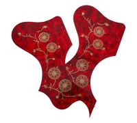 Mikikit 2 piezas Placa Protectora Autoadhesiva para Guitarra Acústica Diseño Floral Rojo Resistente Arañazos Accesorio de Repuesto para Guitarra Vintage y Protección Profesional