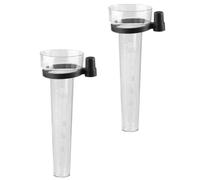 Mikikit 2 Piezas Pluviómetro Capacidad para Medir hasta 35cm de Lluvia de Plástico Reutilizable para Jardín Adecuado para Agricultura y Estudio Climático para Agricultura y Estudio
