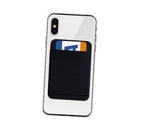Mikikit 2 Piezas Poseedor CU Cartera De Teléfono Accesorios Etiqueta Delgado Bolsillo del Teléfono Celúla Almohadillas Titulares Vía Telefónica Ser Titular De Teléfono Black