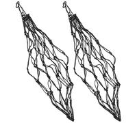 Mikikit 2 Piezas Saco de Heno para Caballos con Malla Pequeña Alimentación Lenta Bolsa Resistente para Colgar Gran Capacidad Diseño Duradero y Práctico para Establos