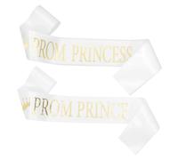 Mikikit 2 Piezas Sash para Graduación Ligera y Resistente con y Letras Claras Accesorio Decorativo para Fiesta Prom Princesa y