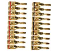 Mikikit 20 Conectores Banana para Cable De Altavoz: Conectores De Audio Chapados En Oro De 4 Mm - Conector para Cable De Altavoz para Sistemas De Sonido Y Presentaciones En