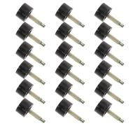 Mikikit 20 Pares de Tapas de Talón Redondas de Tpu Negro para Tacones Elevados, Instalación Rápida, Adecuado para Restauración Profesional de Calzado y Uso Diario