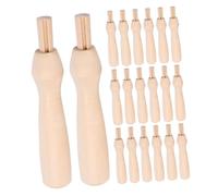 Mikikit 20 Piezas Agujas de Fieltro con Mango de Madera Juego de Herramientas para Needle Felting Diy Mango Ergonómico Antideslizante para Manualidades de Lana Profesional y Principiantes