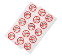 Mikikit 20 piezas Etiquetas Adhesivas de Advertencia Autoadhesivas de Señal de Prohibición No Tocar Blanco Resistentes para Seguridad Industrial y Laboratorio