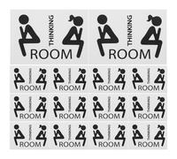 Mikikit 20 Piezas Letreros Adhesivos para Baño Señales Divertidas para Puertas de Aseo Vinilo Resistente Humedad Decoración Removible para Hombres y Mujeres Hogar Oficina y Cafetería