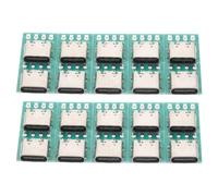 Mikikit 20 Piezas Placa Convertidora USB-c Tipo C Hembra Adaptador de Receptáculo PCB y Aleación de Zinc para Transmisión Rápida y Fácil Extracción