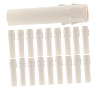 Mikikit 20 Piezas Protector de Velas Tubos Plásticos para Candelabros Cubiertas de Casquillo de Lámpara con Efecto Goteo de Cera Reemplazo para Bombillas de Blanco Φxmm
