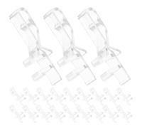 Mikikit 22 Clips Ocultos para Cenefas de Persianas Horizontales de Plástico Transparente Ajuste Firme y Compatibilidad Versátil para Mejoras del Hogar