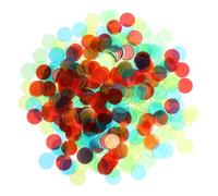 Mikikit 240 Piezas Fichas de Plástico Transparentes Contadores de Colores para Bingo Matemáticas y Recompensas Duraderas y Prácticas Color Aleatorio Color Aleatorio