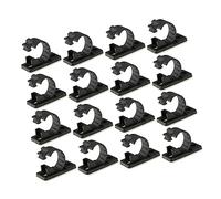 Mikikit 25 piezas Abrazaderas de Cables Adhesivas de Clips Ajustables para Gestión de Cables Soporte para Paredes y Superficies Planas para Redes Altavoces