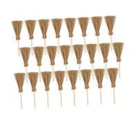 Mikikit 25piezas Mini Escobas para Casa De Muñecas Adornos Miniatura para Decoración De Micro y Accesorios De Muñecas