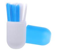 Mikikit 26 Piezas Espátulas Linguales de Plástico Blanco y Azul de Unidades Desechables para Examen Infantil Herramienta Médica para Clínicas y Consultorios Dentales