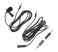 Mikikit 2juegos Kit De Micrófonos para Grabación De Video Micrófonos De Metal Shell y Adaptador para Transmisión De Extensión