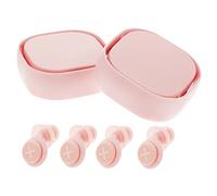 Mikikit 2juegos Tapones De Silicona Reutilizables Para Dormir y Estudiar Reducción De Ruido Eficaz Para Ronquidos y Entornos Silenciosos Estuche De Almacenamiento