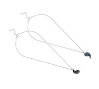 Mikikit 2piezas Collar Tótem de Tai Chi para Amistad Colgante Yin Yang Joyería Minimalista para Mujer y Niño Conjunto de Pareja para Partido Montaña y Océano Inspirado