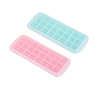 Mikikit 2piezas Cubiteras De Para Con Tapa Moldes De Reutilizables Para Bebidas Frías De Pastel Rosa Verde Menta