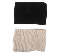 Mikikit 2piezas Diadema de Punto Rayas Verticales para Mujer Calentador de Orejas para Clima Frío para Esquiar o Actividades al Aire