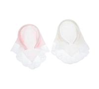 Mikikit 2piezas Diadema Pañuelo Cabeza Bandana Vintage de Encaje Accesorios para Peinados Decorativos para Mujeres y Niñas